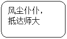 圆角矩形:风尘仆仆，抵达师大