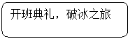 圆角矩形:开班典礼，破冰之旅